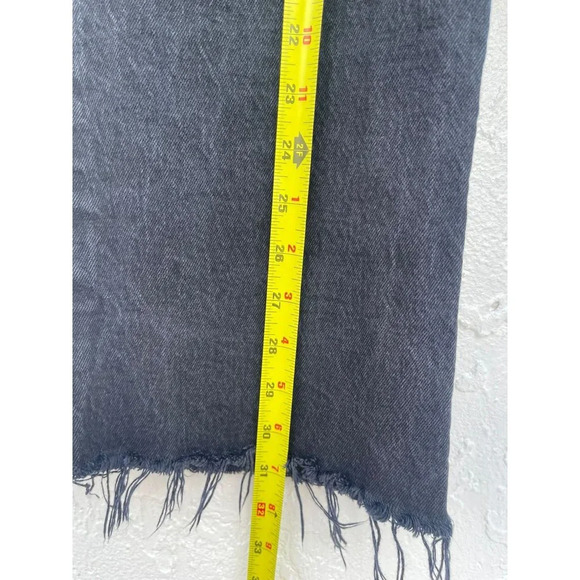 Levis Womens Ribcage Womens Cut Off Bottom Crop Flare Jeans Black Sz 31 - Picture 6 of 16